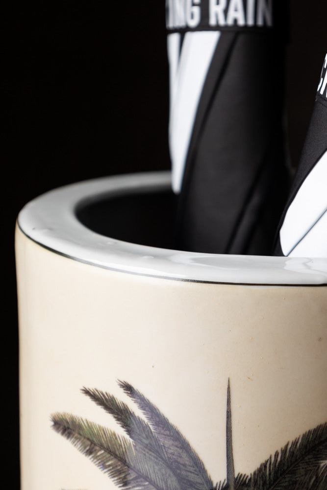 Palm Tree, Royal Seal Inspired Printed Umbrella Stand