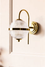 Parisian Gold & Glass Globe Wall Light