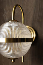 Parisian Gold & Glass Globe Wall Light