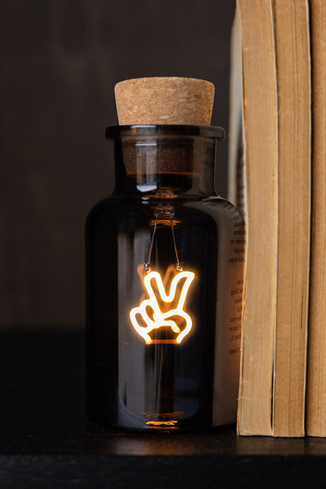 Peace Neon Bottle Light