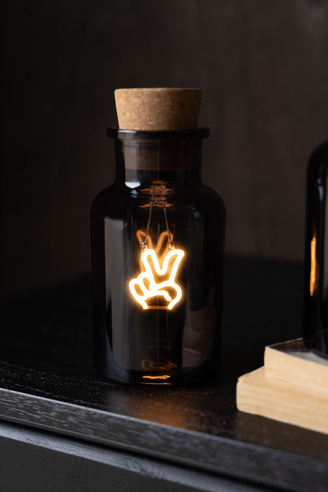Peace Neon Bottle Light