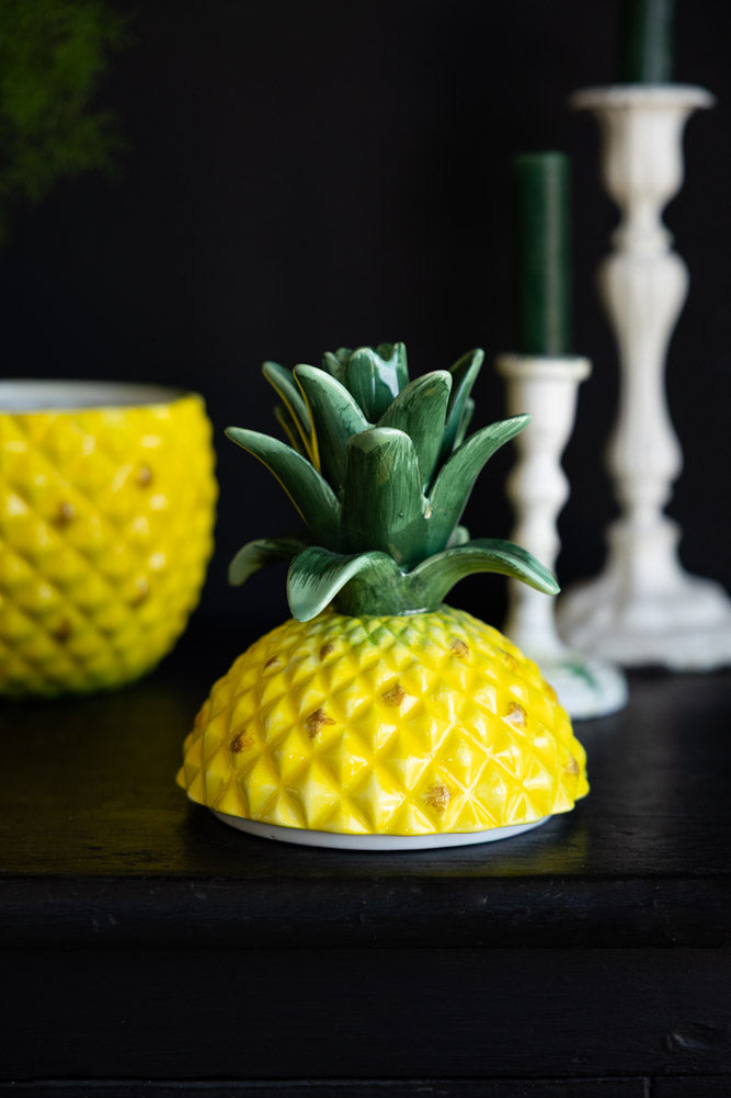 Large Ceramic Pineapple Storage Jar
