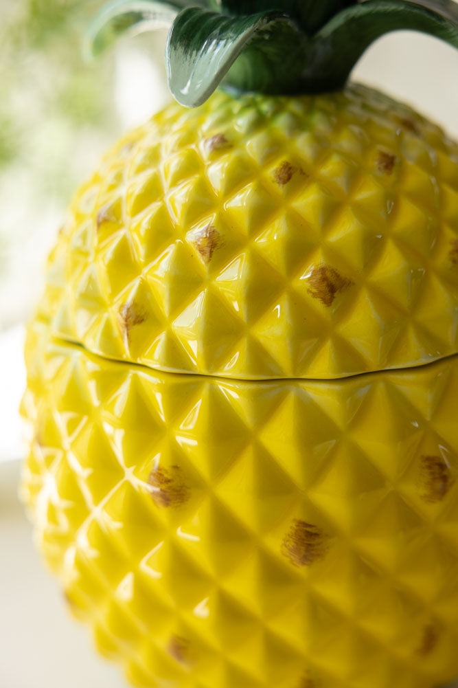 Large Ceramic Pineapple Storage Jar