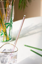 Pink Glass Cocktail Stirrer