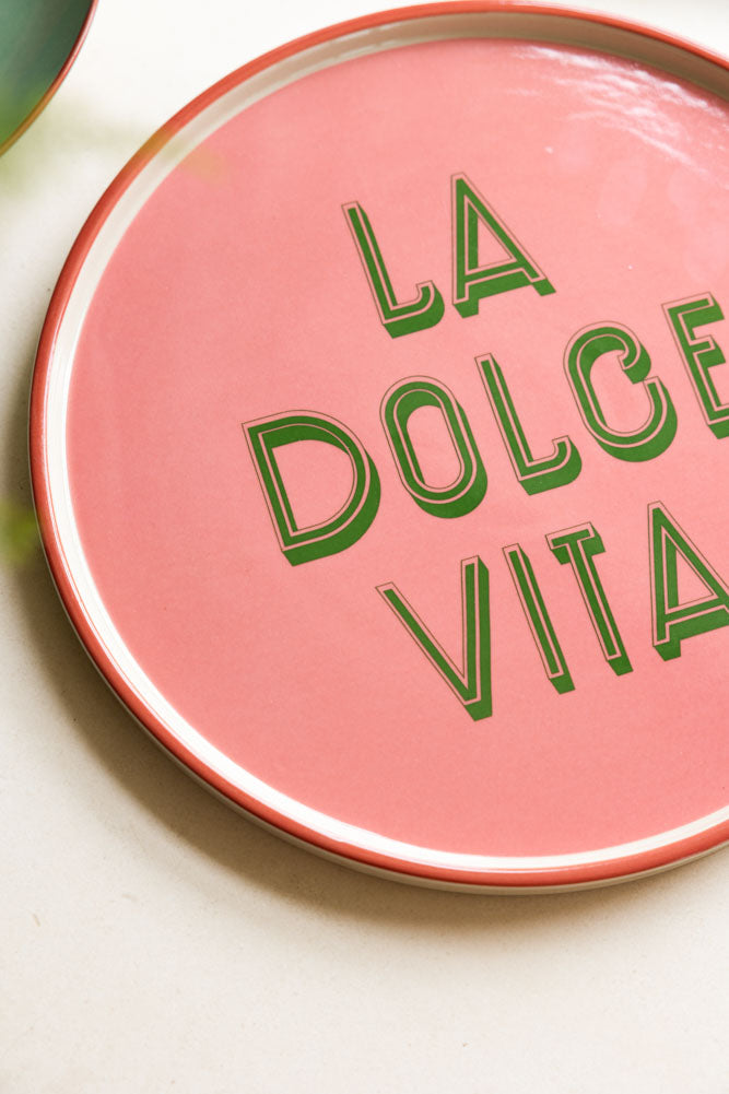 Pink La Dolce Vita Plate