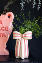 Pink & Cream Bow Vase