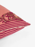Pink & Gold Embroidered Bad Decisions Cushion