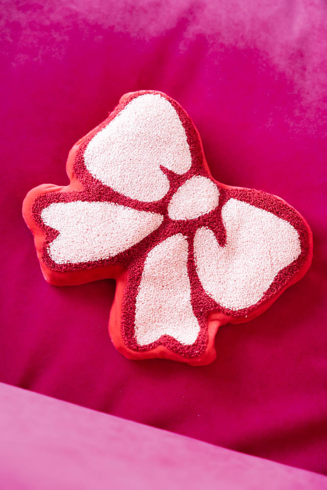 Pink & Red Bow Shape Microwaveable Wheat Bag