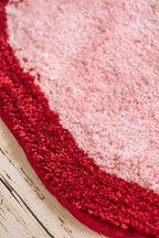 Pink & Red Bow Shape Bath Mat