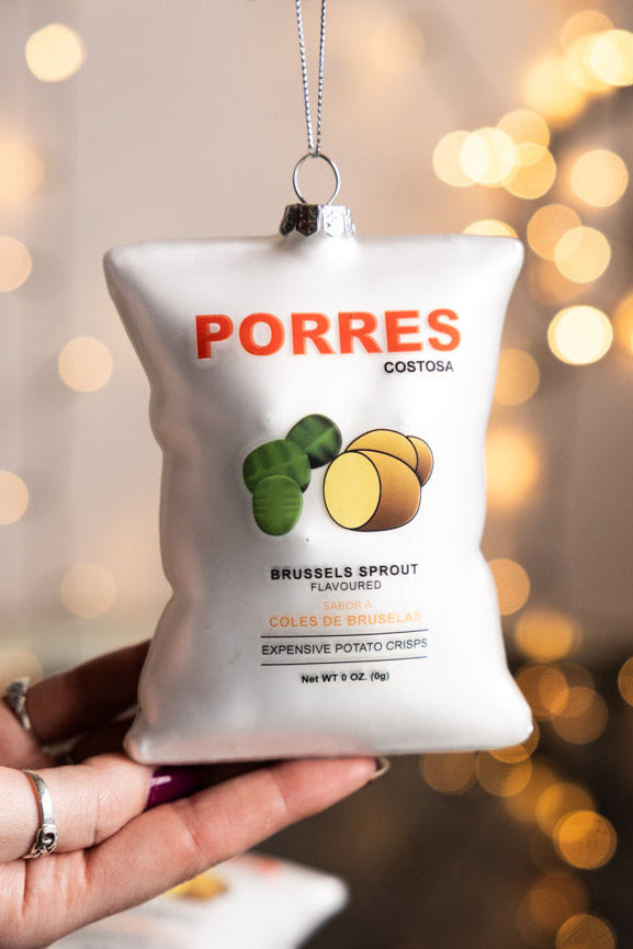 Porres Crisps Glass Christmas Tree Decoration