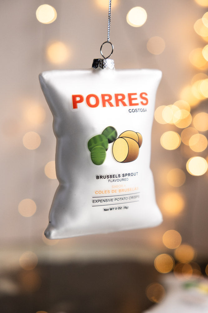 Porres Crisps Glass Christmas Tree Decoration