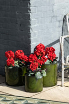 Potted Faux Red Geranium