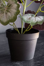 Potted Faux White Geranium