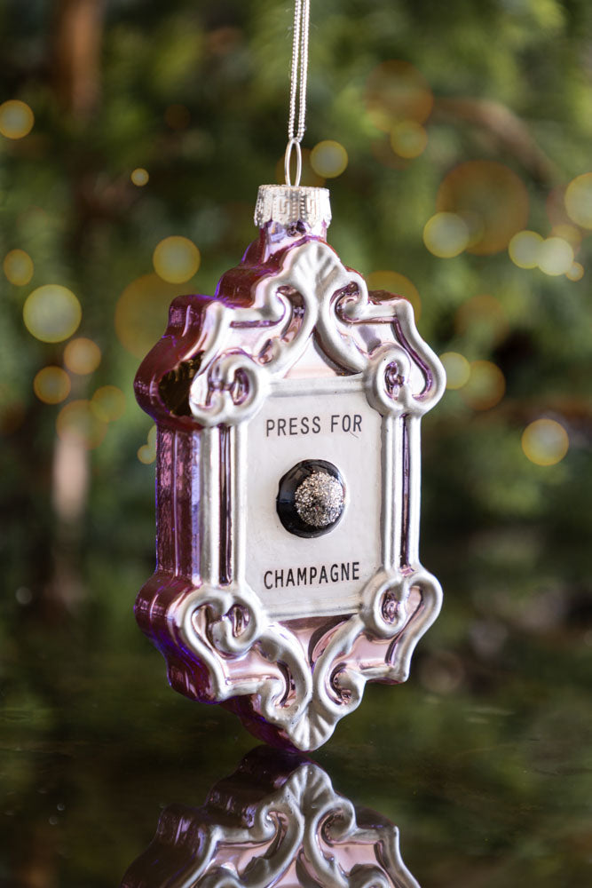 Press For Champagne Glass Christmas Tree Decoration