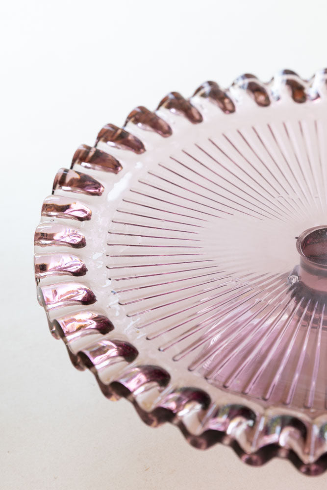 Pretty Pink Glass Cakestand