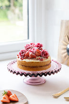 Pretty Pink Glass Cakestand