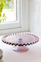 Pretty Pink Glass Cakestand