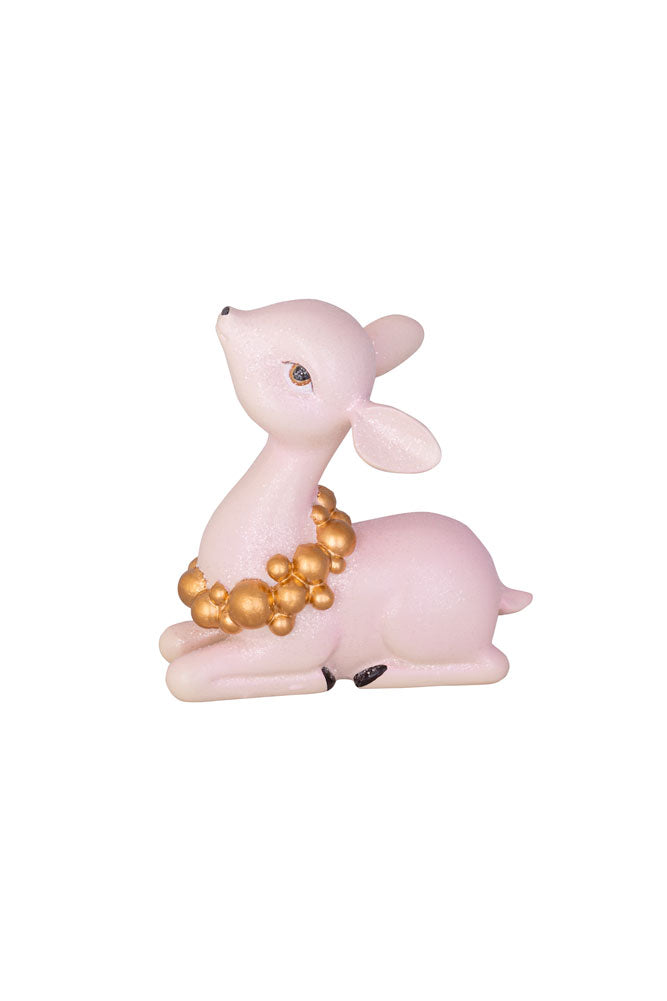 Pretty Pink Sitting Deer Ornament
