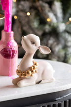 Pretty Pink Sitting Deer Ornament