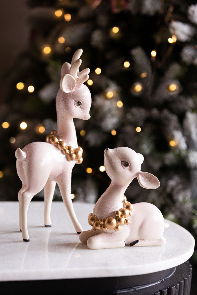 Pretty Pink Sitting Deer Ornament