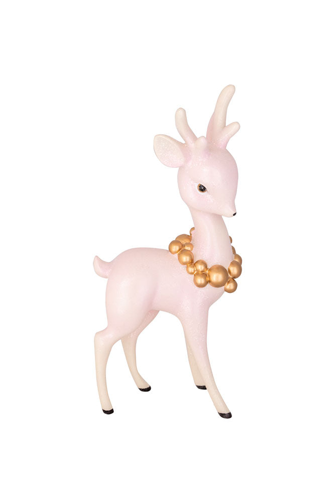 Pretty Pink Standing Deer Ornament
