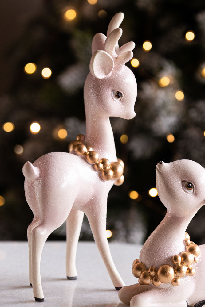 Pretty Pink Standing Deer Ornament