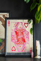 Queen Of Hearts Decorative Playing Card Mirror