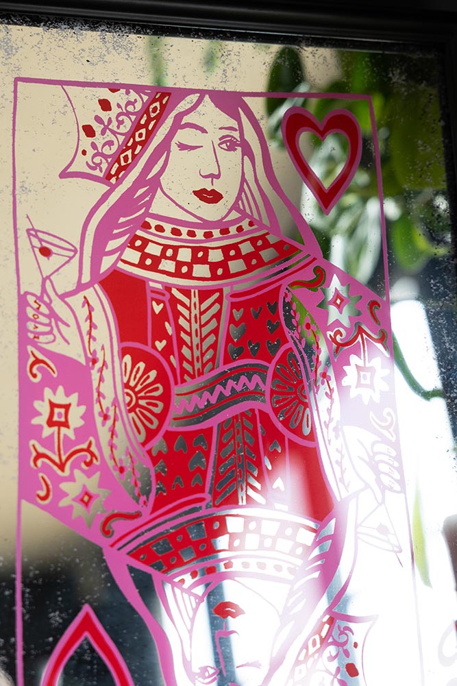 Queen Of Hearts Decorative Playing Card Mirror