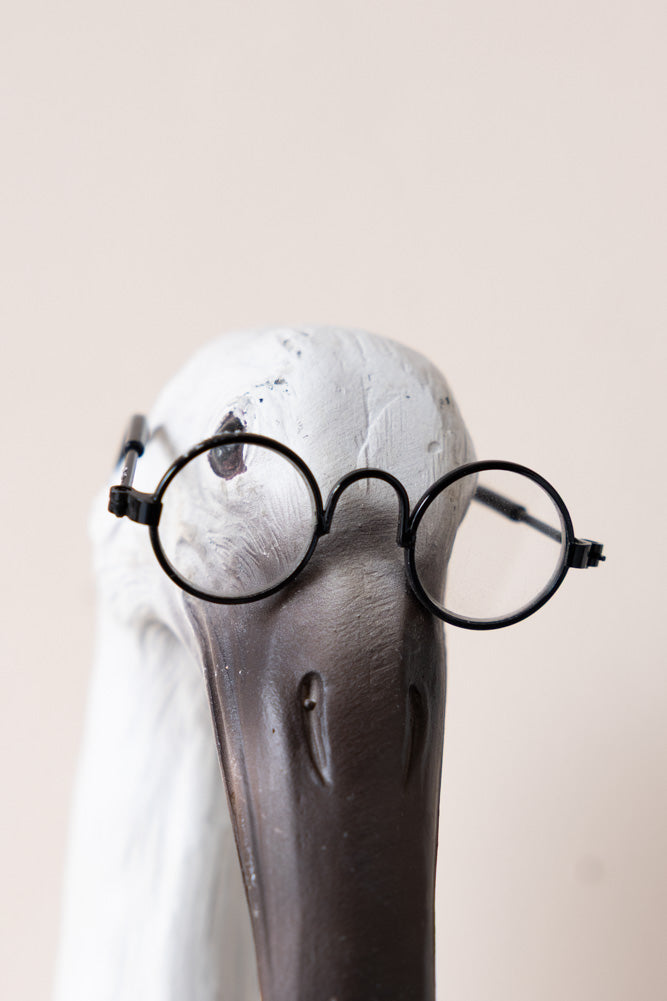 Sharon The Quirky Bird With Spectacles & Bow Tie Wall Art
