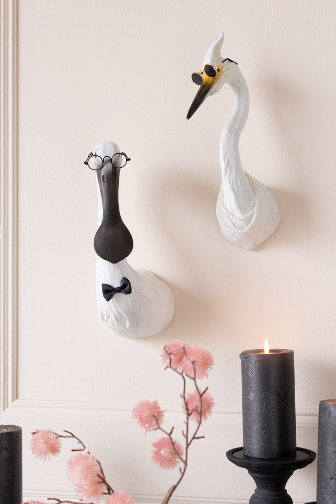 Sharon The Quirky Bird With Spectacles & Bow Tie Wall Art