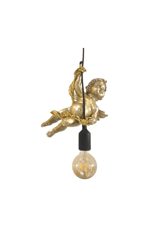 Quirky Gold Cherub Ceiling Pendant Light