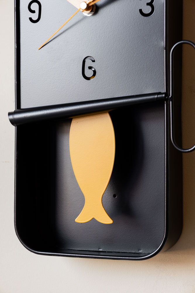 Quirky Sardine Tin Pendulum Wall Clock