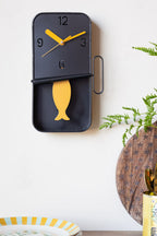 Quirky Sardine Tin Pendulum Wall Clock