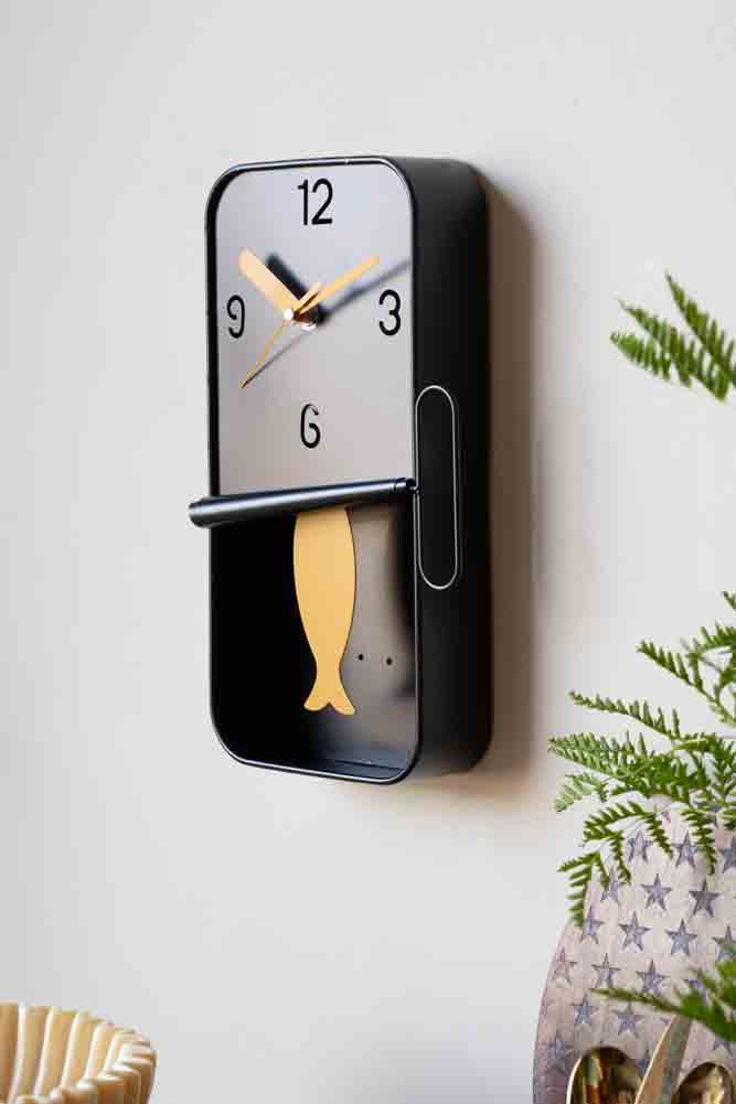 Quirky Sardine Tin Pendulum Wall Clock