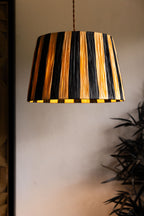 Raffia Black & Natural Stripe Easyfit Lampshade