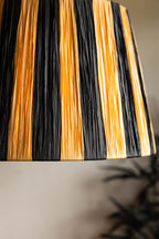 Raffia Black & Natural Stripe Easyfit Lampshade