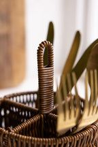 Rattan-Style Cutlery Holder
