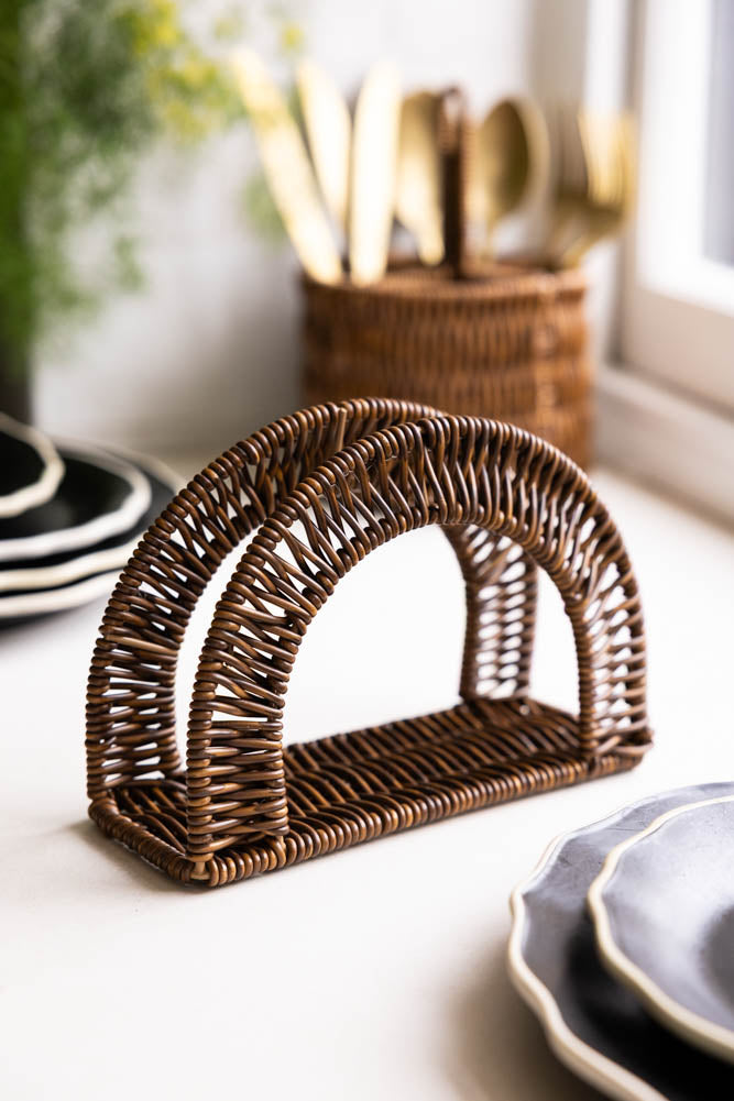 Rattan-Style Napkin Holder