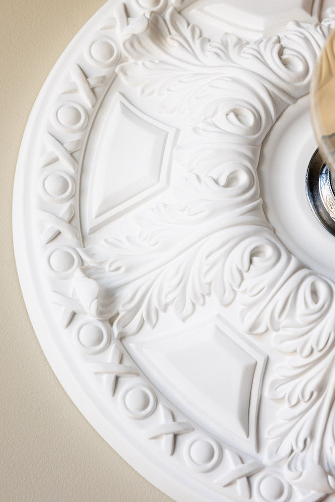 Ready-To-Paint Plaster Ceiling Rose - Medium