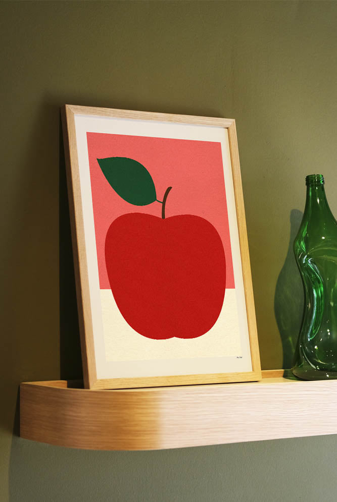 Red Apple Art Print - Unframed