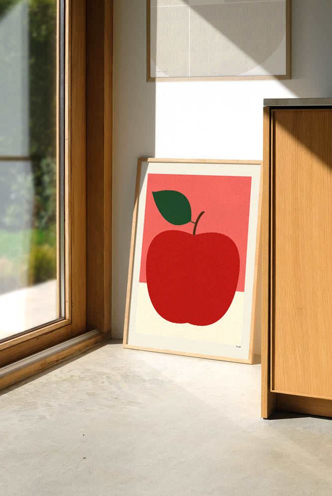 Red Apple Art Print - Unframed