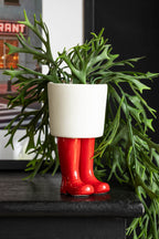 Red Boot Small Indoor Planter