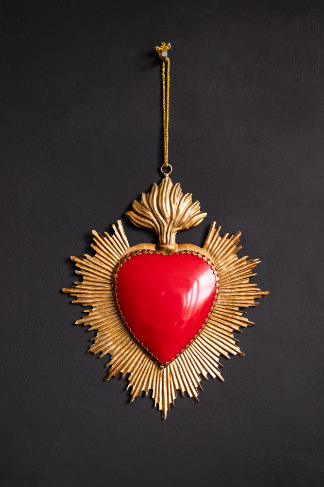 Red Milagro Heart Wall Hanging Decoration