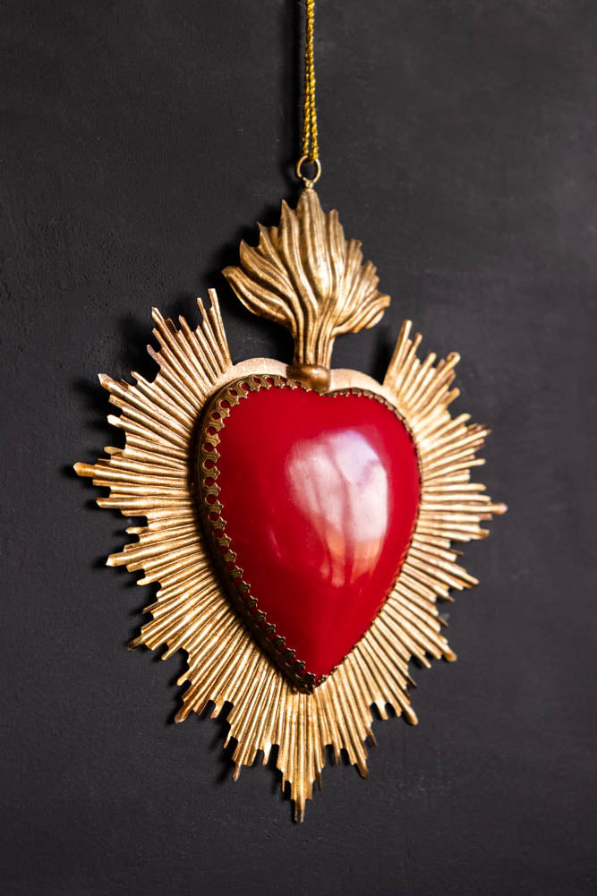 Red Milagro Heart Wall Hanging Decoration