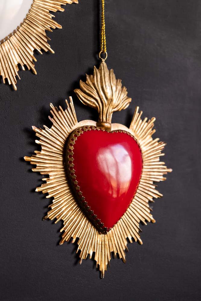 Red Milagro Heart Wall Hanging Decoration