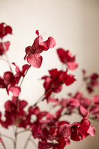 Red Ochre Beautiful Artificial Flower Stem