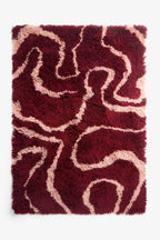 Red & Pink Swirl Berber Rug - Available in 5 Sizes