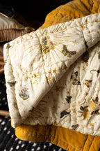 Reversible Gold Rock & Rose Blanket