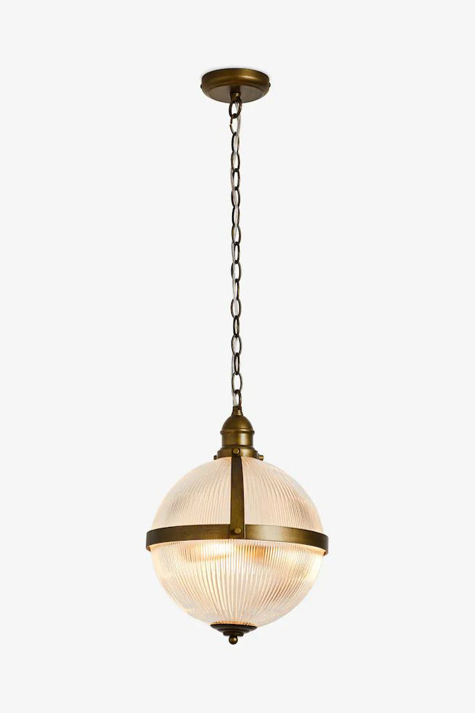 Ribbed Boulevard Orb Indoor/Outdoor Ceiling Light