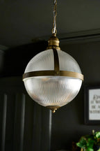 Ribbed Boulevard Orb Indoor/Outdoor Ceiling Light